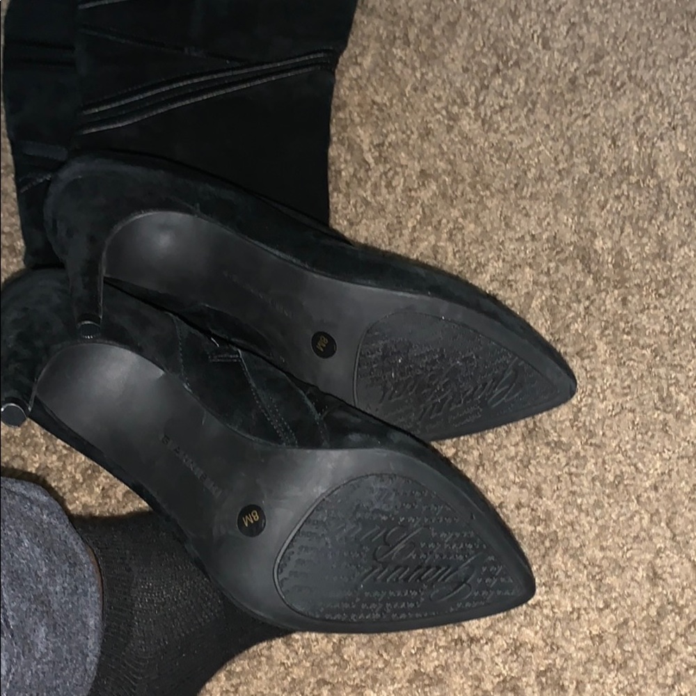 🔥🔥Brand New Leather/Suede Black Boots-Size 8 - Picture 6 of 9